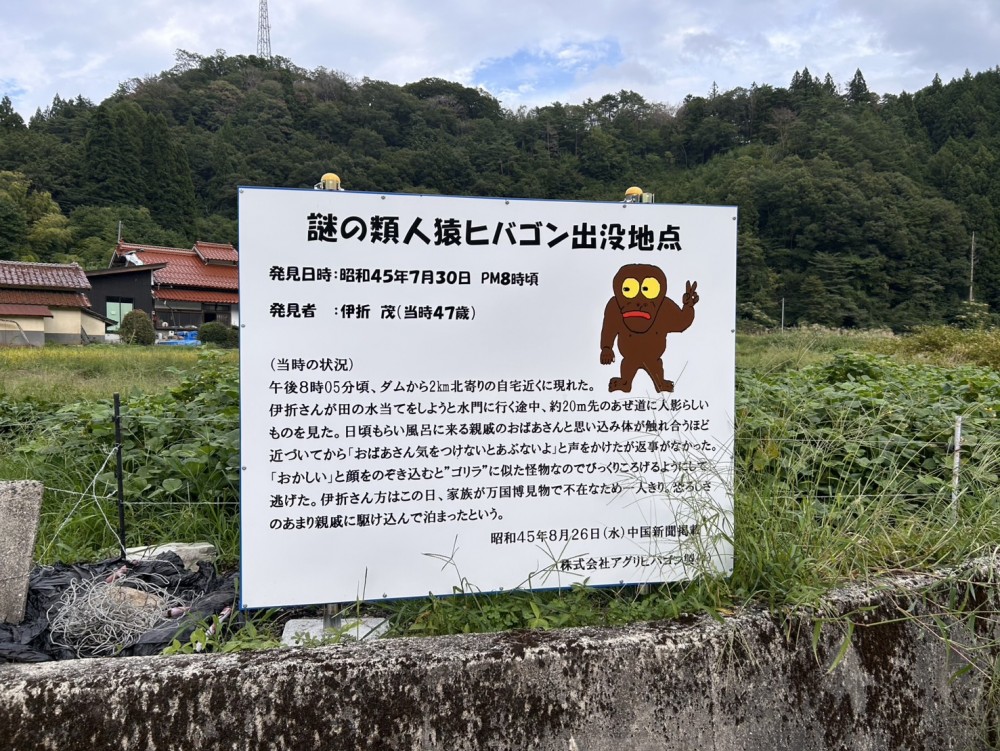 ヒバゴン出没地